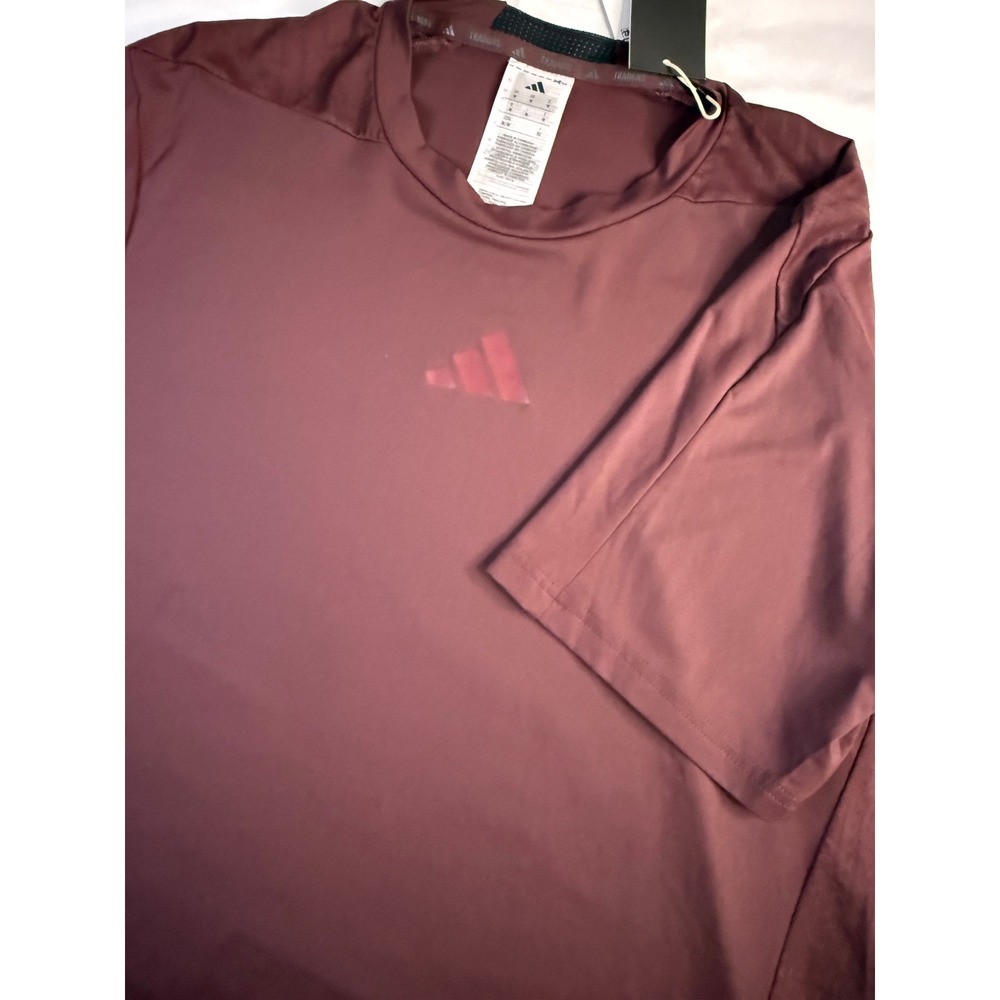 Adidas Training T-Shirt Mens Medium Burgundy Climacool Athletic Gym Top NWT